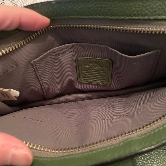 COACH MESSENGER BAG HANDBAG WITH POP-UP POUCH SURPLUS PEBBLE LEATHER - Picture 8 of 11